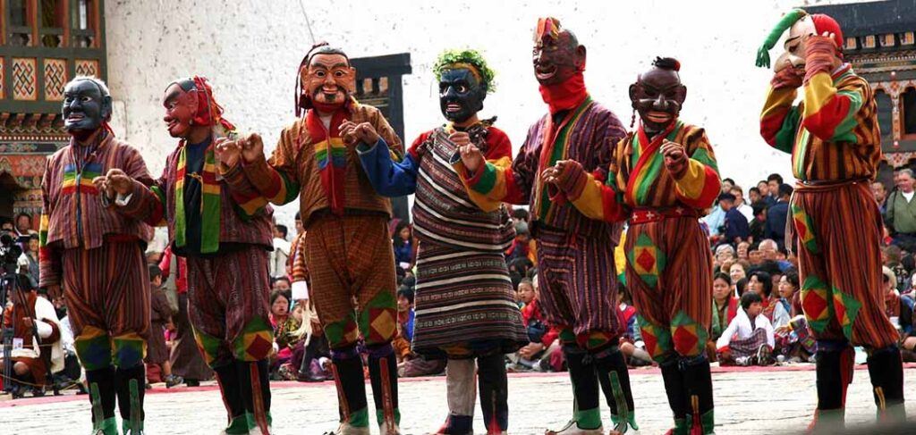 Witness The Sacred colour Tsechu on your Family Trip To Bhutan.